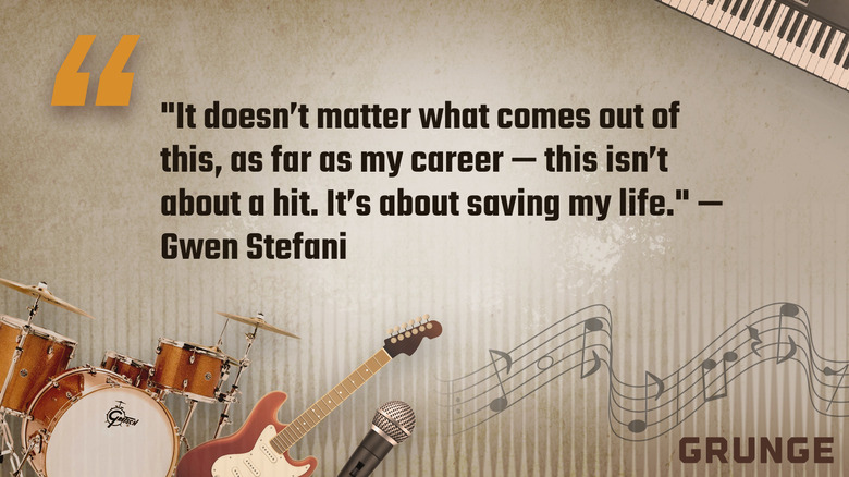 A customized image featuring a quote from Gwen Stefani