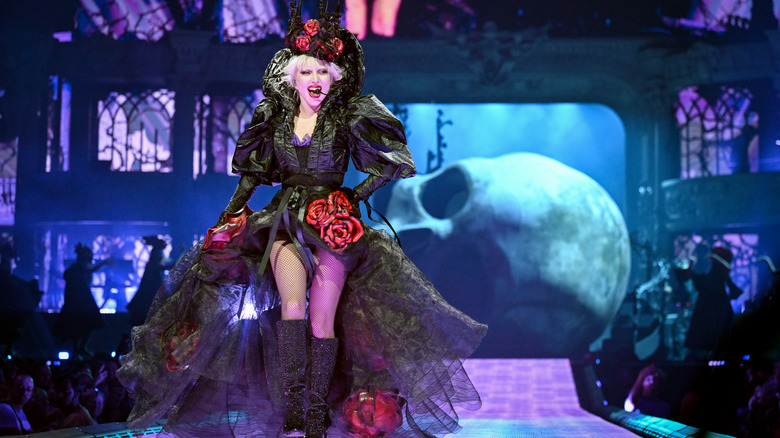 Lady Gaga on stage in 2025
