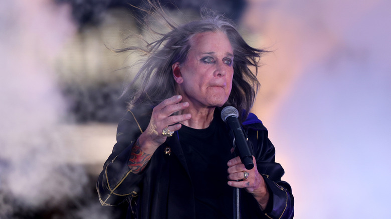 Ozzy Osbourne performing onstage