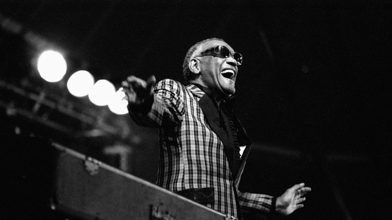 Ray Charles standing onstage