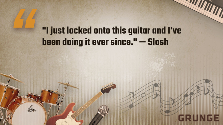 A customized image featuring a quote by Slash