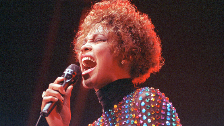 Whitney Houston performing live