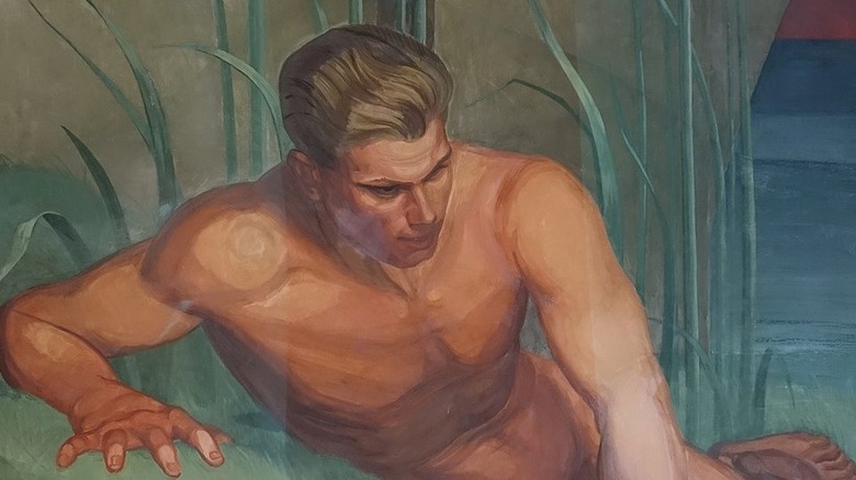 Twilight of the Gods by Lewis W. Rubenstein, painted 1930, unveiled 1937, fresco - Adolphus Busch Hall - Harvard University