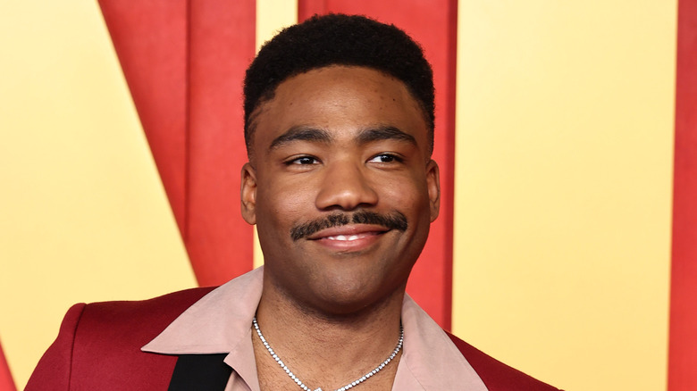 Donald Glover moustache smiling