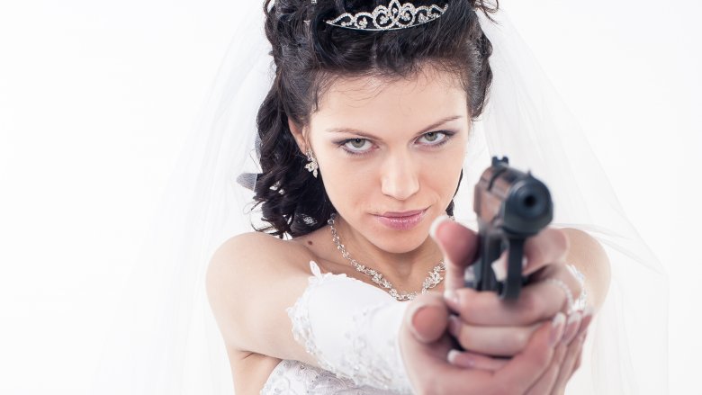 Bride with gun