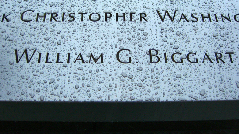 Bill Biggart name on 9/11 memorial plaque