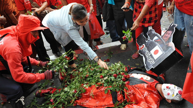 Memorial at spot where Hiro Muramoto died