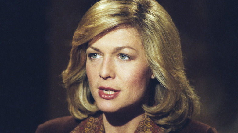Jessica Savitch talking and looking away from camera