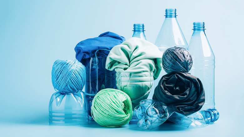Plastic products bundled together for photo