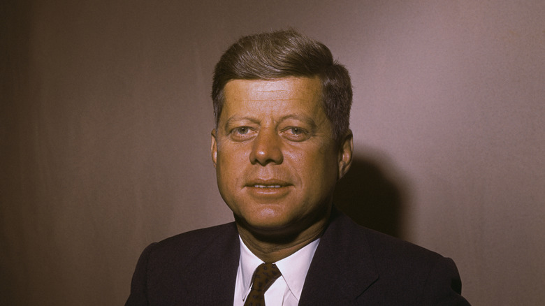 John F. Kennedy suit tie smiling