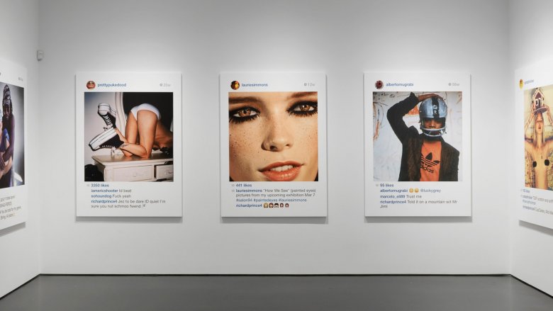 Richard Prince exhibition on white walls
