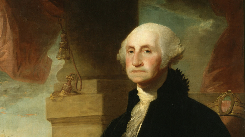 Portrait of seated George Washington