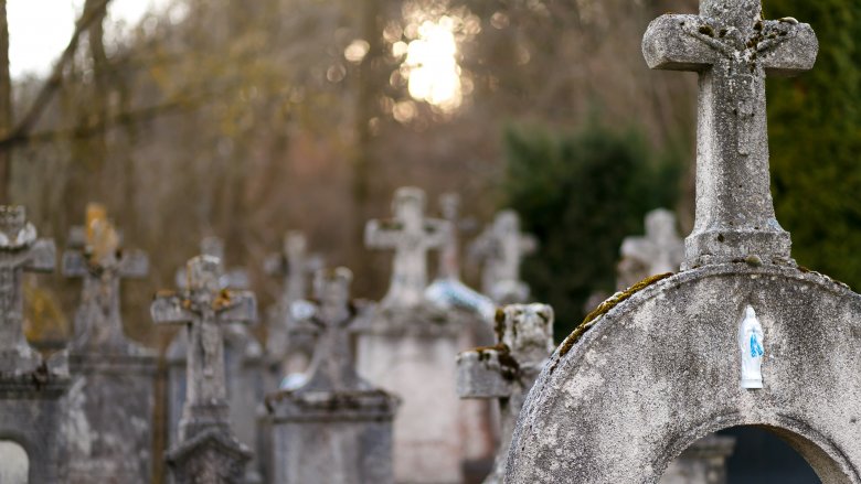 eerie cemetery