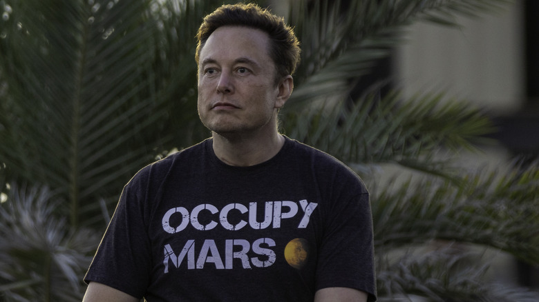Elon Musk staring