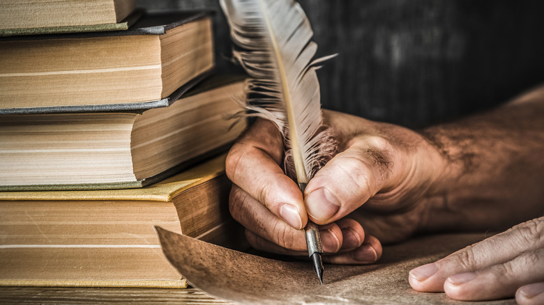 quill pen parchment