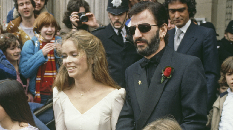 Ringo Starr and Barbara Bach just after wedding