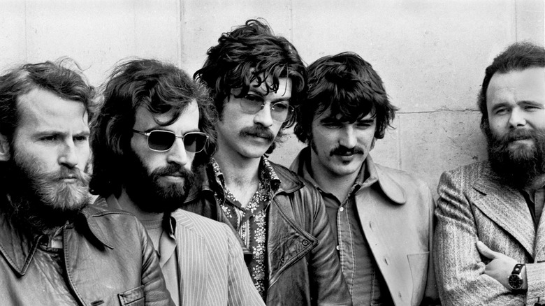 Robbie Robertson with bandmates the band