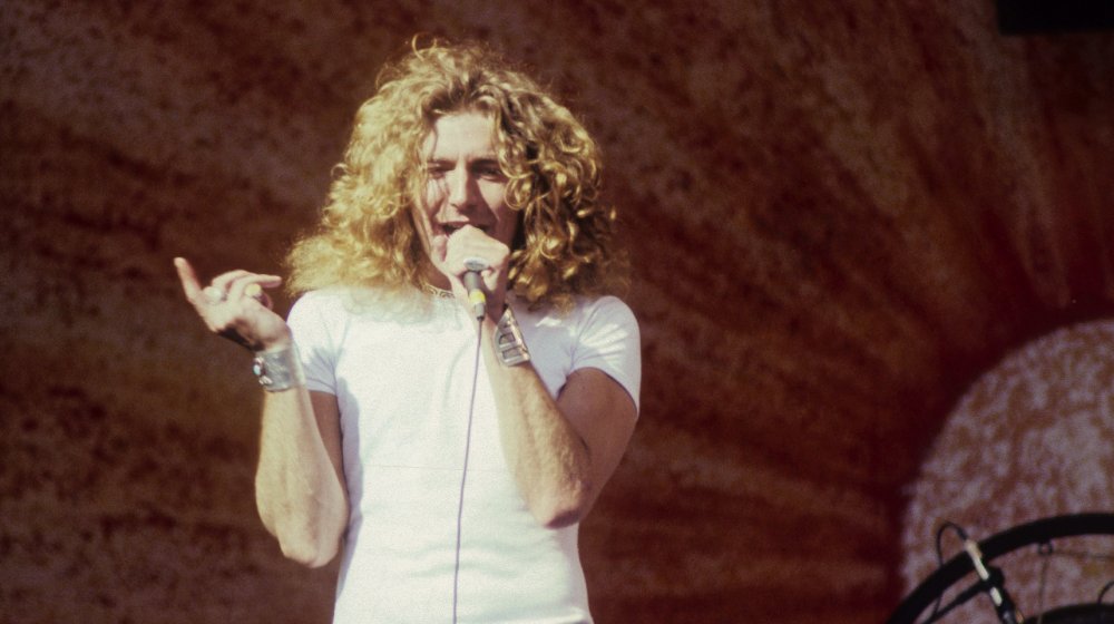 Robert Plant performing live in 1977