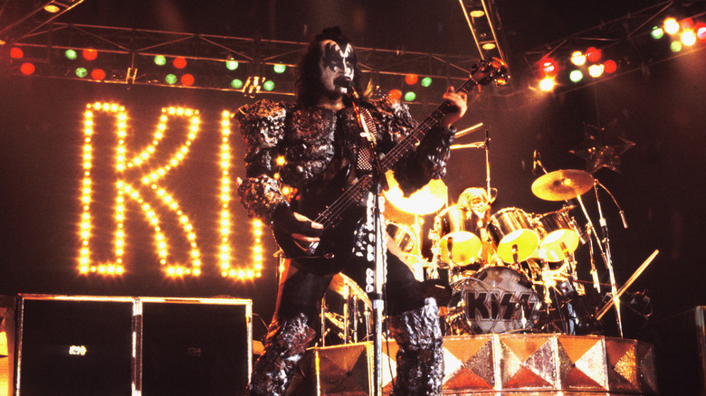 Paul Stanley of KISS pursing lips