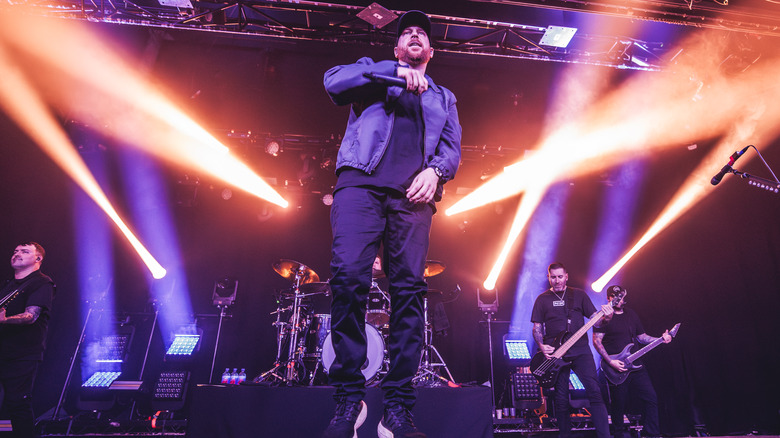 A Ghost Inside playing on stage in Madrid, Spain in 2024