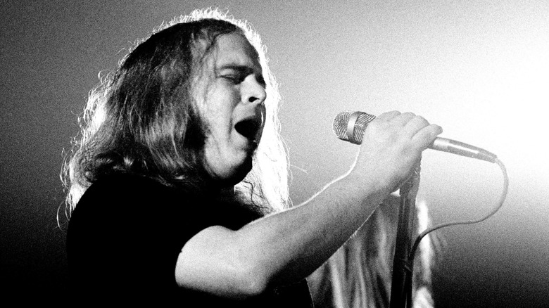 Lynyrd Skynyrd's Ronnie Van Zant singing on stage