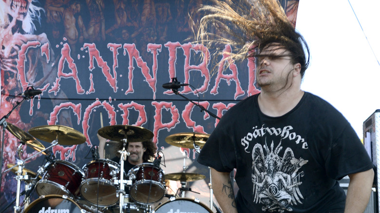 george fisher of cannibal corpse headbanging in 2014
