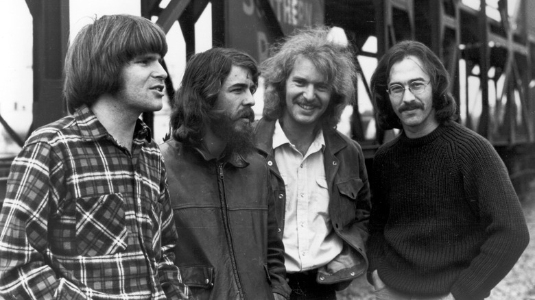 Creedence Clearwater Revival posing for photo in 1970