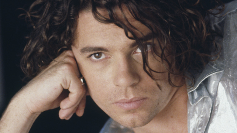 Michael Hutchence staring into the camera