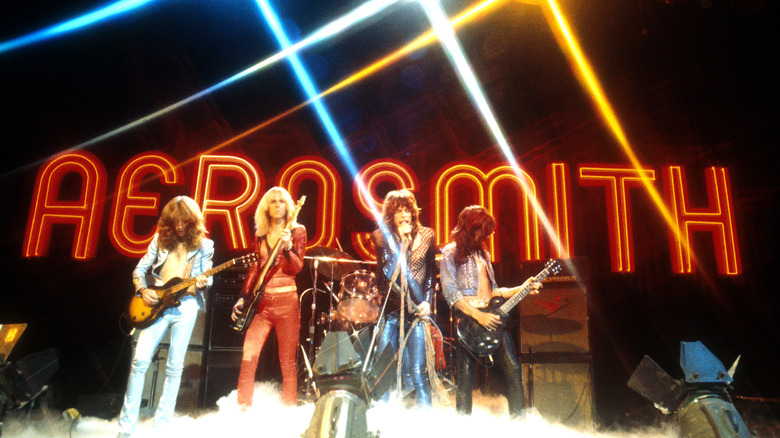 Aerosmith performing on The Midnight Special in 1974
