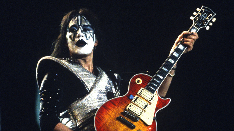 Ace Frehley performing with KISS in 1996