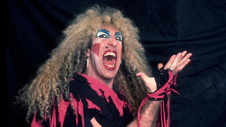 Dee Snider wearing face makeup while fronting Twisted Sister