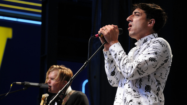 Grizzly Bear performing on stage