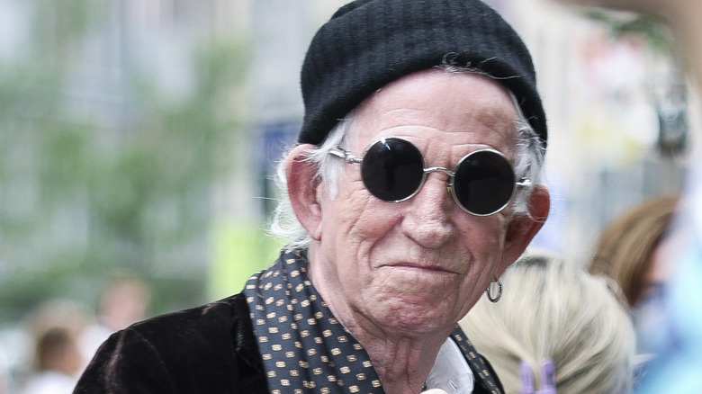 Keith Richards walking outdoors