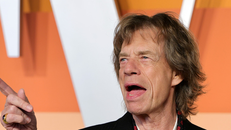 Mick Jagger pointing