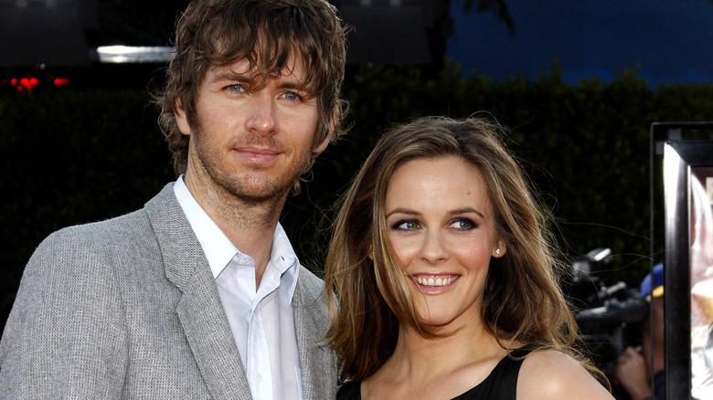 Christopher Jarecki and Alicia Silverstone smilng