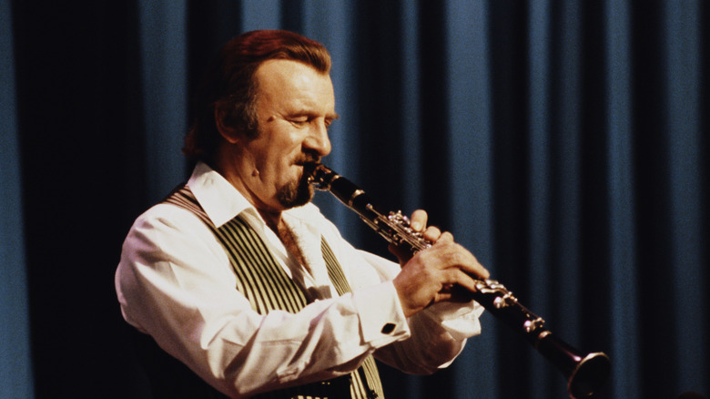Mr. Acker Bilk playing clarinet