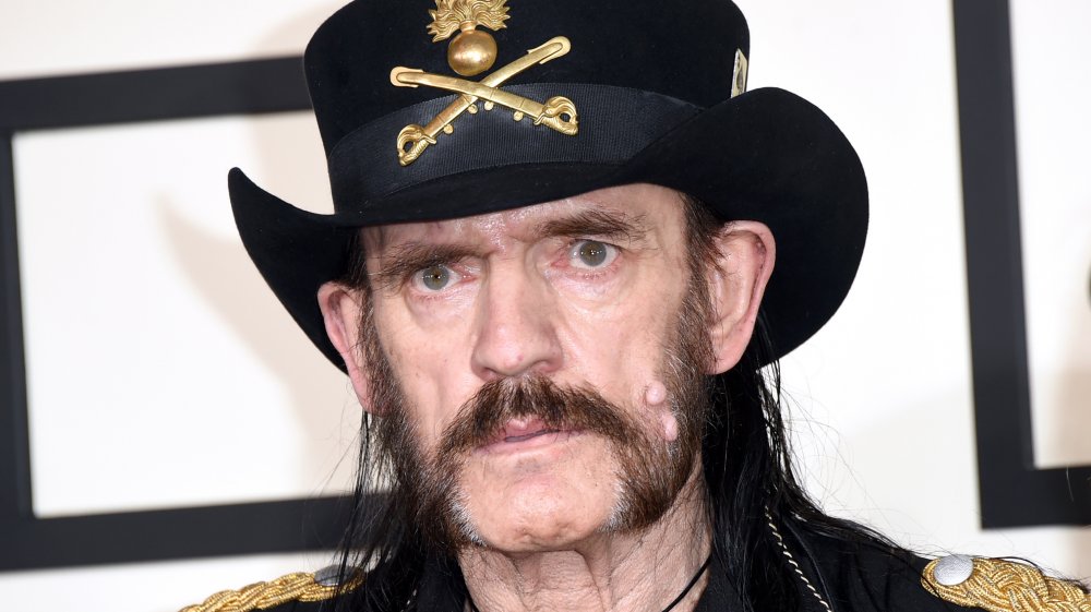 Lemmy Kilmister staring ahead in hat