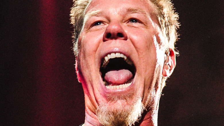 James Hetfield pulling a face