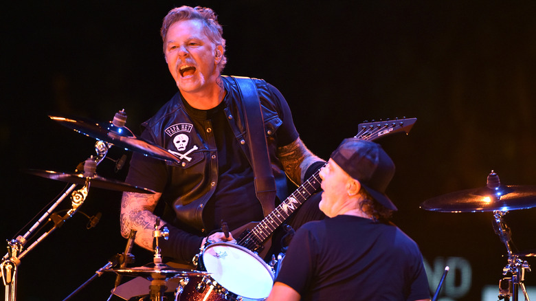 James Hetfield with Lars Ulrich