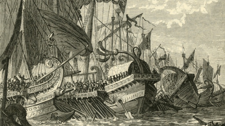 a naval battle in antiquity