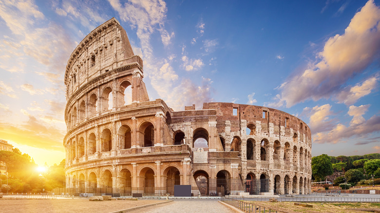 the Roman Coliseum