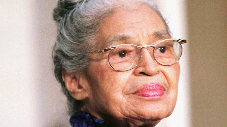 Rosa Parks in glasses