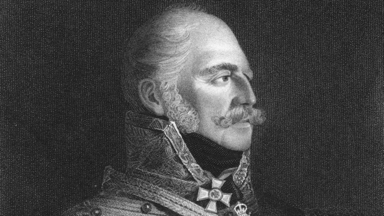 Etching of Ernest Augustus of Hanover in profile