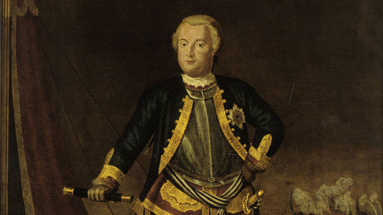 Portrait Friedrich Wilhelm I of Prussia in a military uniform