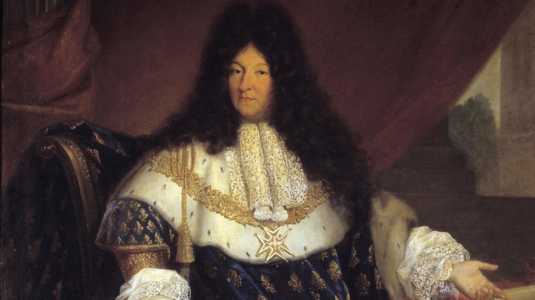 Detail from a formal portrait of Louis XIV of France