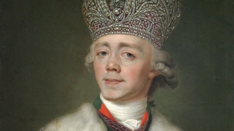 Paul I of Russia in a massive diamond crown