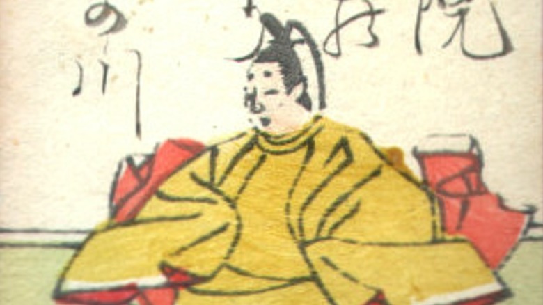 Illustration of Yōzei of Japan from a playing card