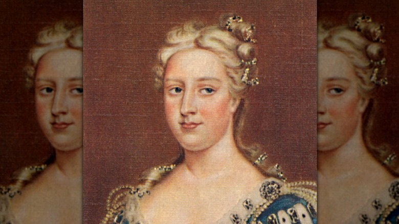 Portrait of Caroline of Anspach smiling