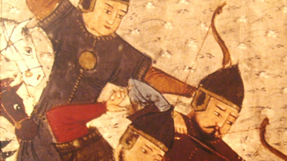 painting of mongol soldier archers with bows