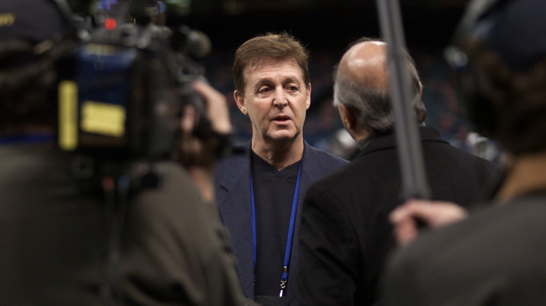 Paul McCartney giving an interview